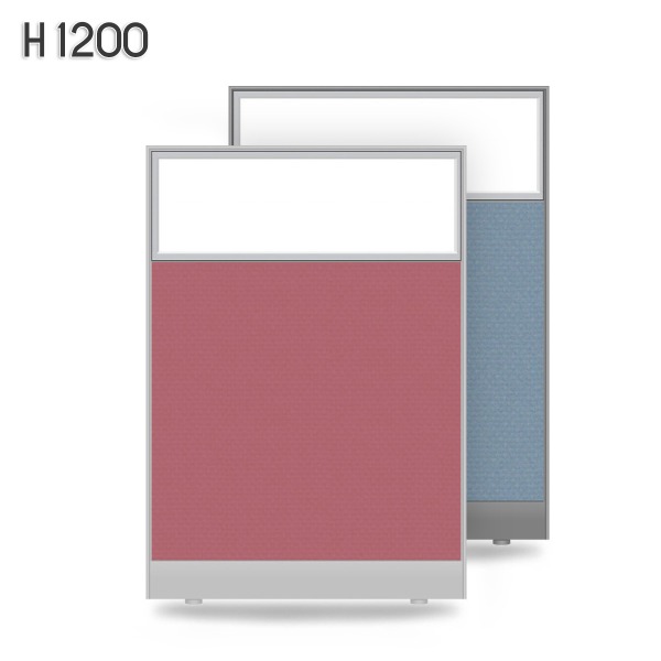 퍼니럭스 기본형 45T 패브릭 상부유리+원톤 파티션(H1200)