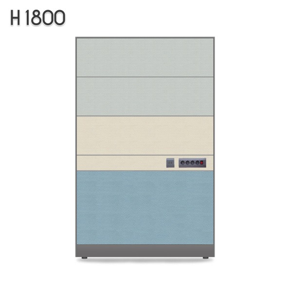 퍼니럭스 60T 알루미늄 트리플 컬러 멀티탭 기능형 블럭파티션 (H1800)